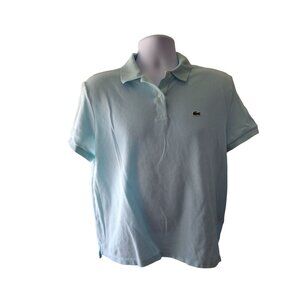 Lacoste Mens Polo Shirt Light Blue Size 46  Regular Fit Cotton Preppy Golf